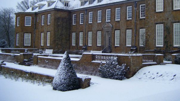 Upton Cressett Hall snow