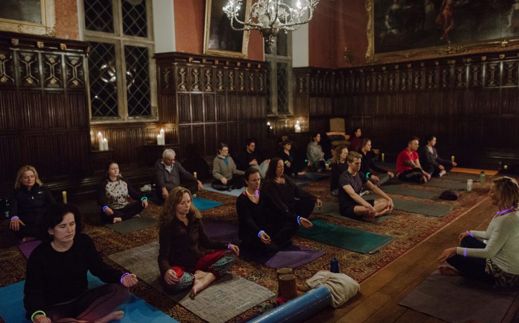 Yoga at Powderham Castle in Devon