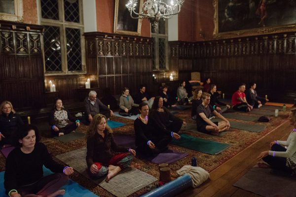 Yoga at Powderham Castle in Devon