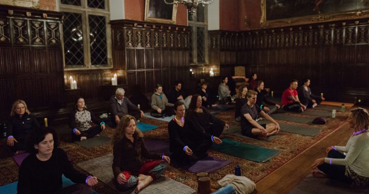 Yoga at Powderham Castle in Devon