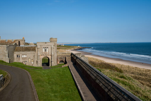 Bamburgh Castle, seaview