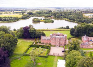 Kiplin Hall Gardens seen from above