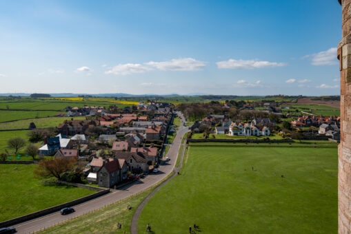 Bamburgh Castle, village