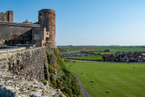 Bamburgh Castle, walls