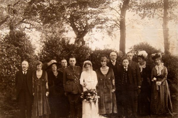 Bamburgh Castle old wedding photo