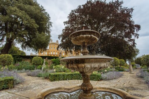 Belvoir Castle Gardens water fountain