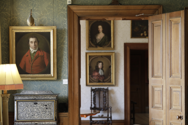 Birdsall Hall door and paintings