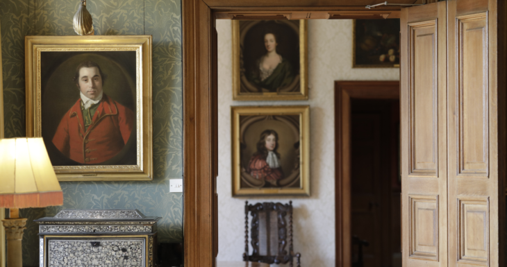 Birdsall Hall door and paintings