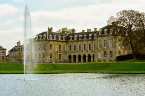 Boughton House Grand Etang. water fountain