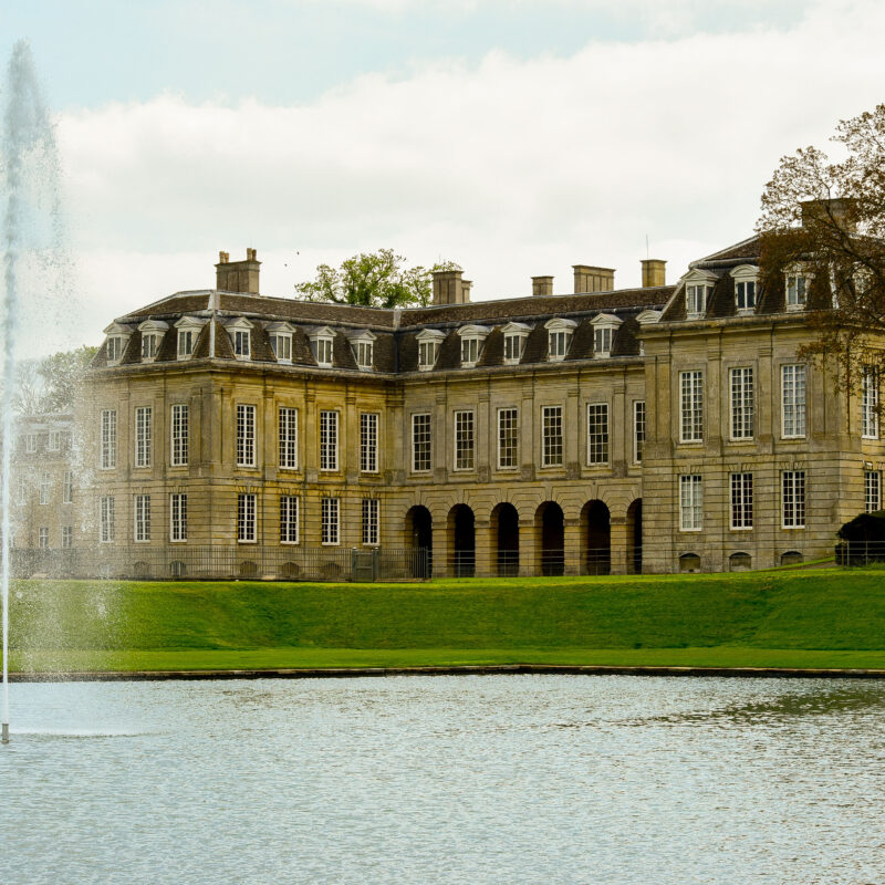 Boughton House Grand Etang. water fountain