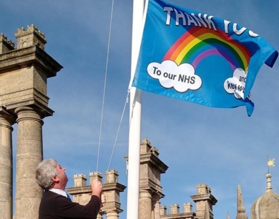 Burghley House NHS flag