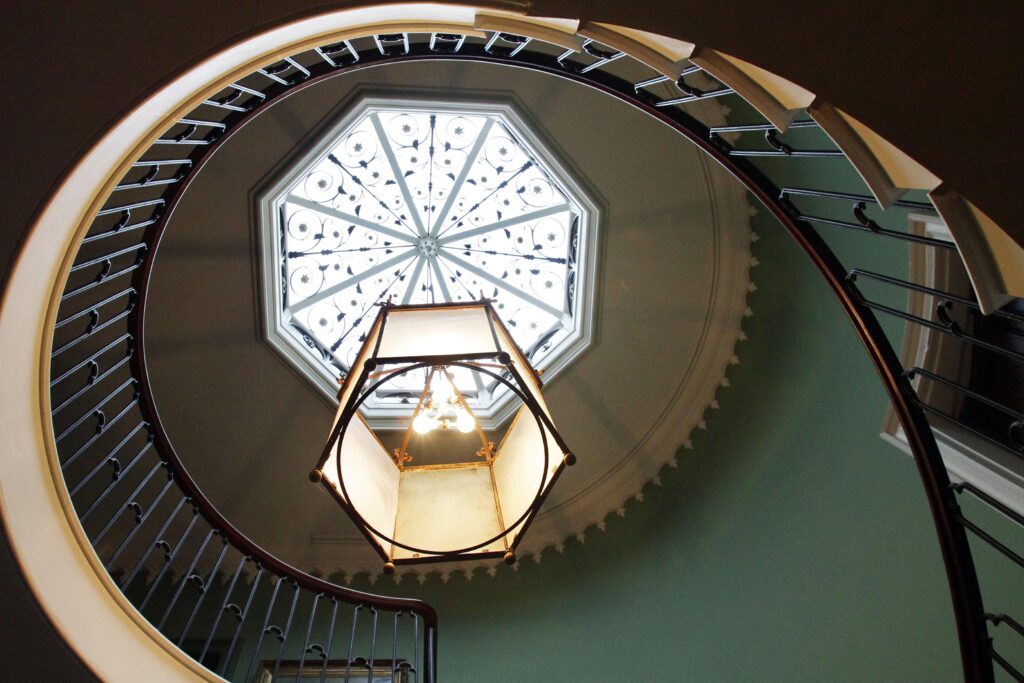 Burton Court cupola and staircase