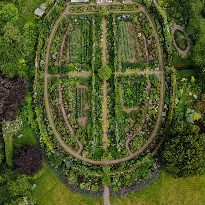 Carolside gardens overhead view