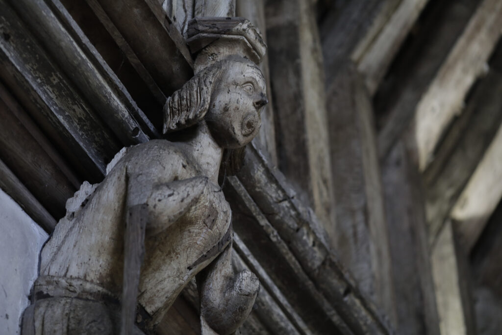 Carved female figure Penshurst