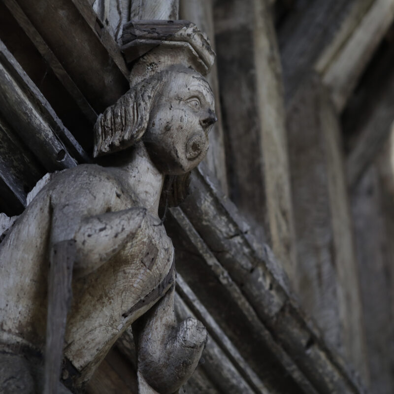 Carved female figure Penshurst