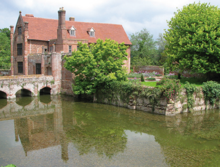 Crow's Hall glorious moat and bridge