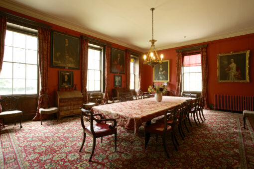Deans Court dining room and paintings
