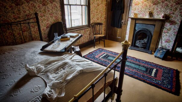 DH Lawrence Birthplace museum bedroom