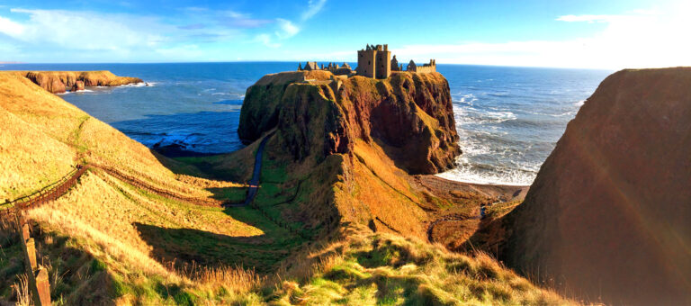Dunnottar Castle is a historic fort in Stonehaven