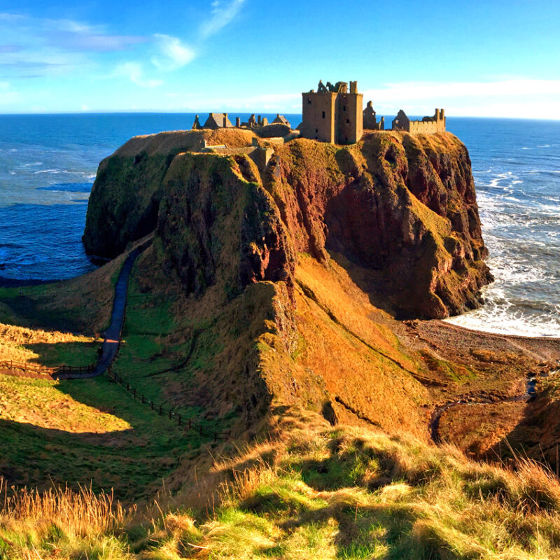 Dunnottar Castle is a historic fort in Stonehaven