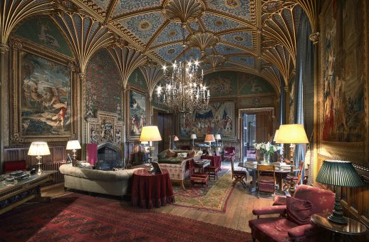 Eastnor Castle drawing room and vaulted ceilings