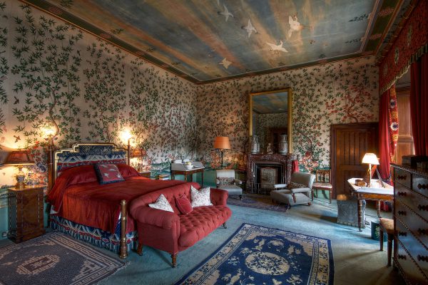 Eastnor Castle Queens Bedroom and painted ceiling