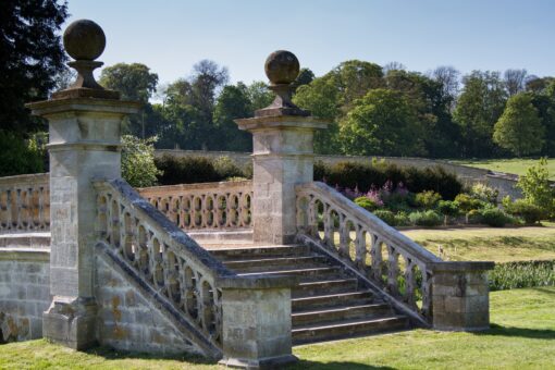 Easton Walled Gardens stairway through the grounds