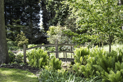 Englefield House garden bridge in the grounds