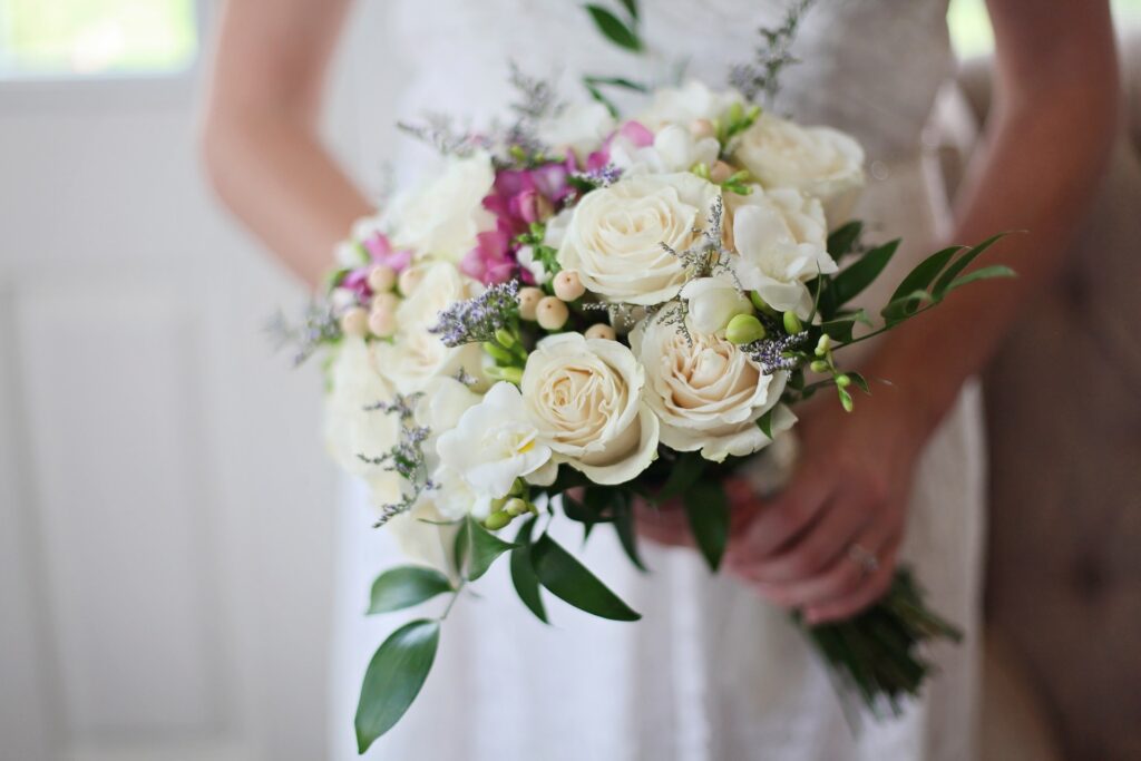 Eyam Hall wedding floral bouquet