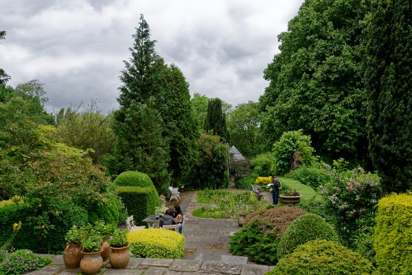 Gibberd Garden grounds with gardeners