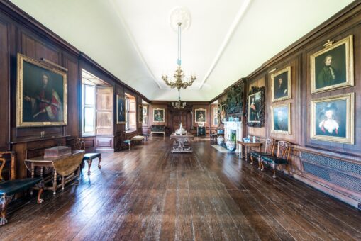 Glynde Place Long Gallery and paintings