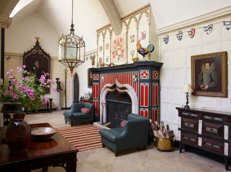 Gothic Hall Stonor House with fireplace