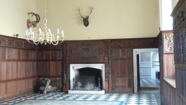 Great Fulford fireplace in the Panelled Hall