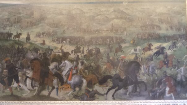 Great Fulford painting of battle scene