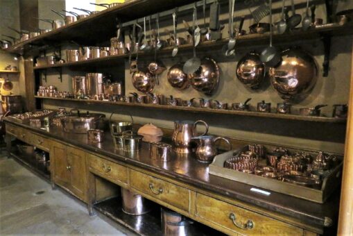 Harewood House old kitchen utensils