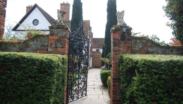 Harlington Manor entrance gate