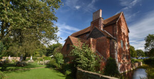 Harvington Hall moat and grounds