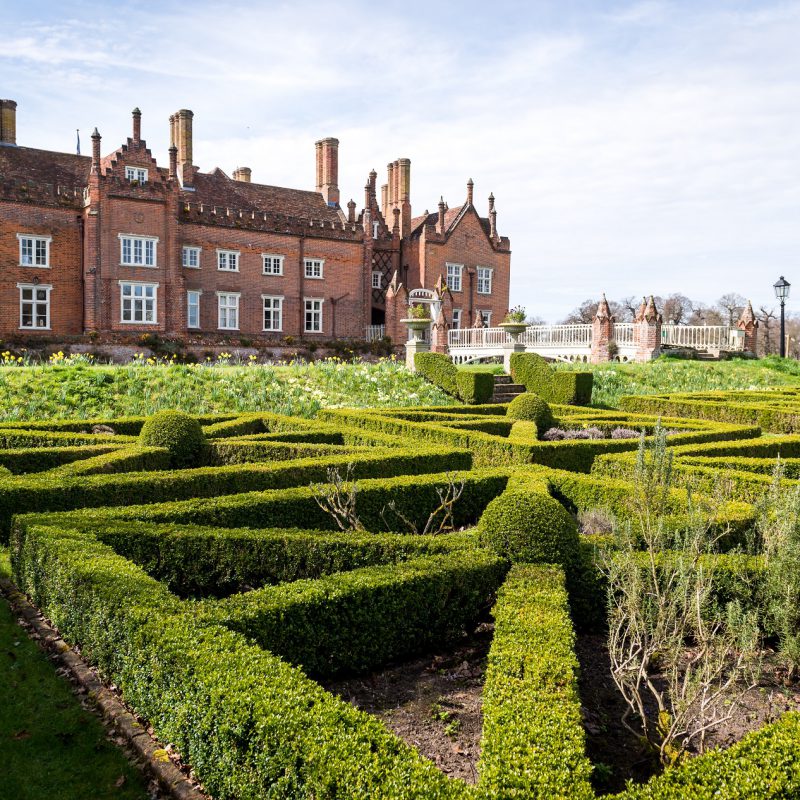 Helmingham Hall maze in Suffolk