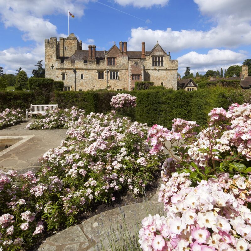 Hever Castle gardens in the summer