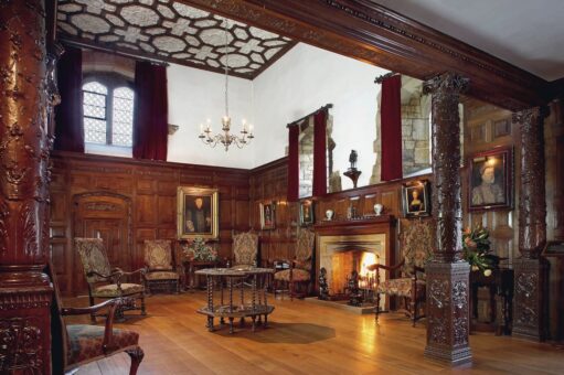 Hever Castle games in the oak paneled room