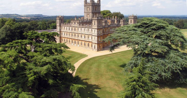 Highclere Castle is the home of Downton Abbey in Hampshire, UK