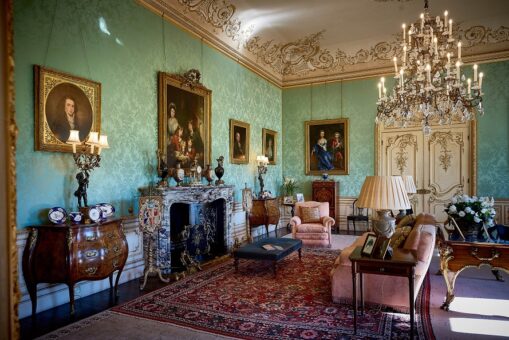 Highclere Castle Drawing Room with paintings as seen in Downton Abbey