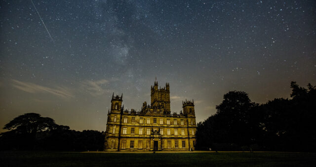 Highclere Castle at night is the perfect Downton Abbey experience