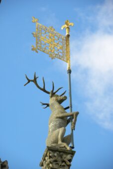 Highcliffe Castle stag atop the historic house