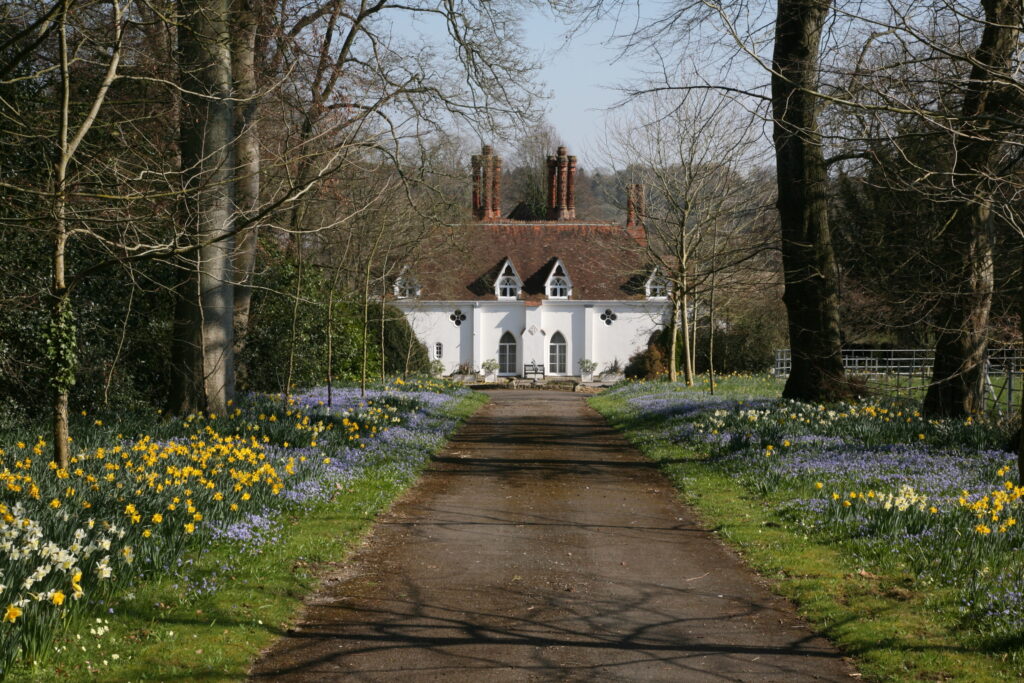 Houghton Lodge down the garden path