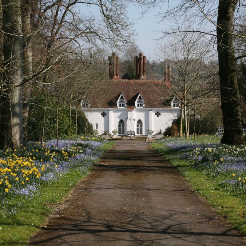 Houghton Lodge down the garden path