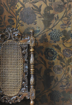 Levens Hall leather wallpaper