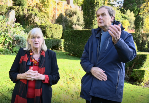 The Earl and Countess of Sandwich at Mapperton Gardens