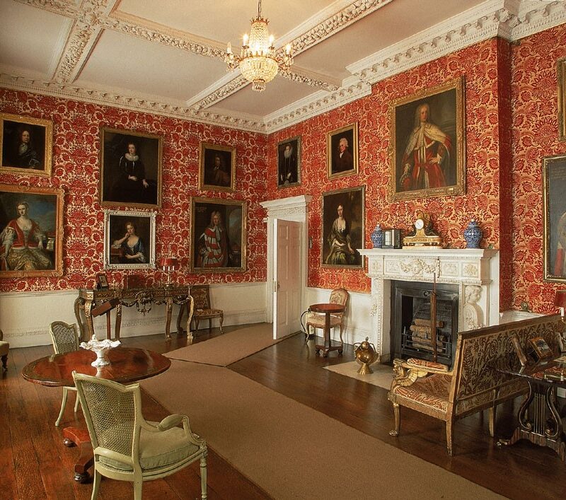 Lydiard House Drawing Room and paintings