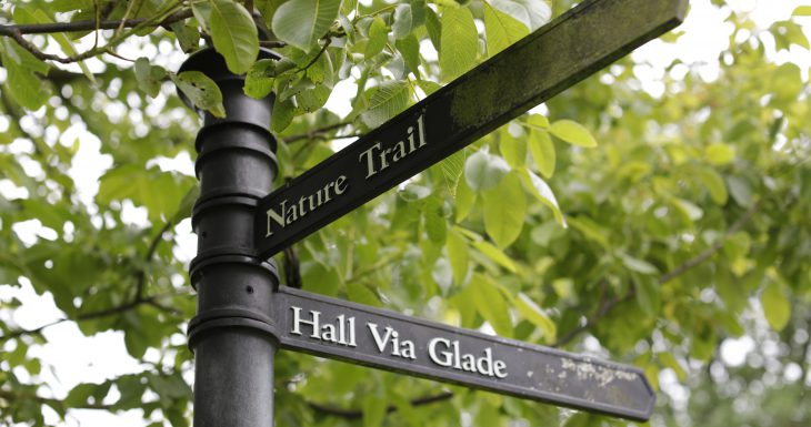 Middleton Hall park sign for visitors by Layton Thompson